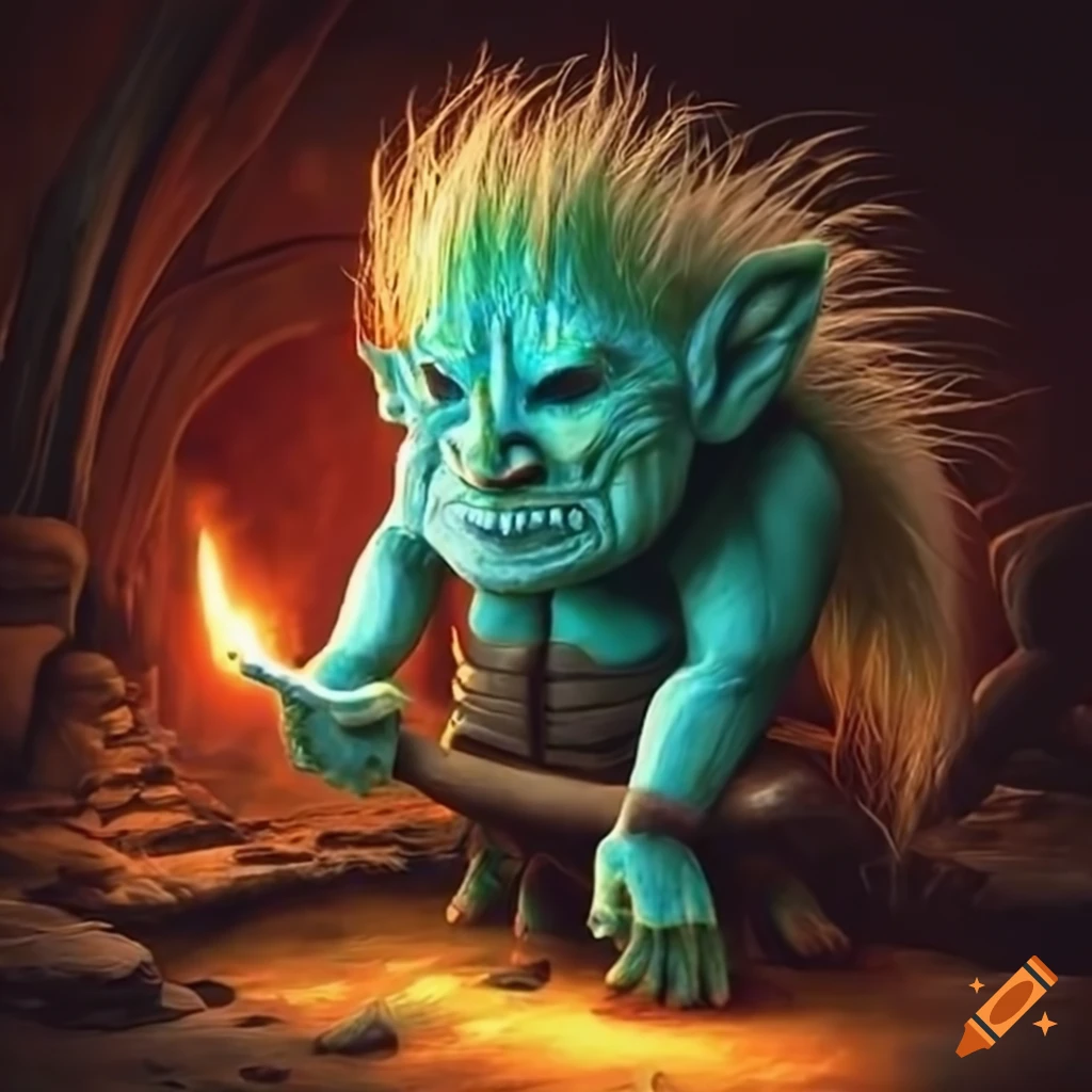 Artwork of a bridge troll on Craiyon