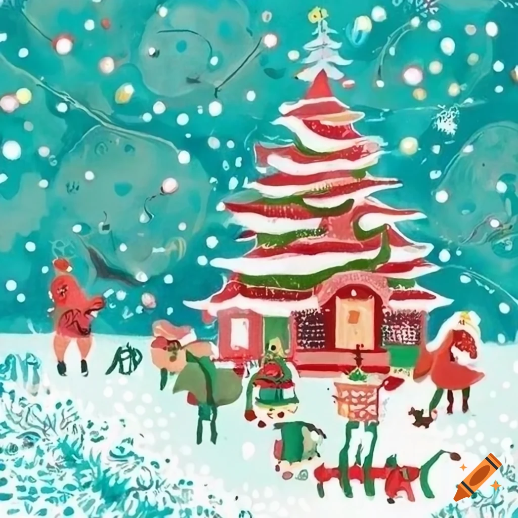 Christmas Illustration Inspired By Emily Sutton On Craiyon