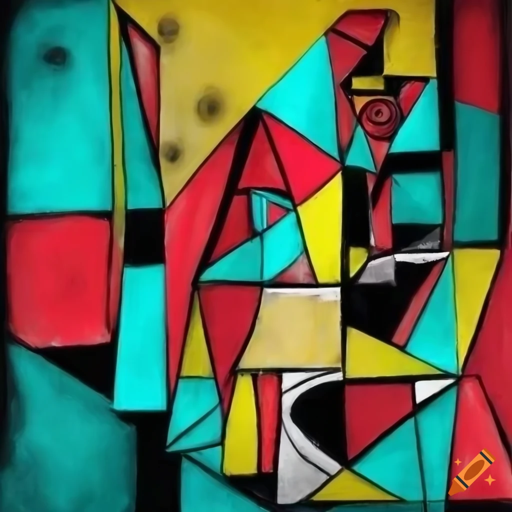 Surreal black and white cubist artwork on Craiyon