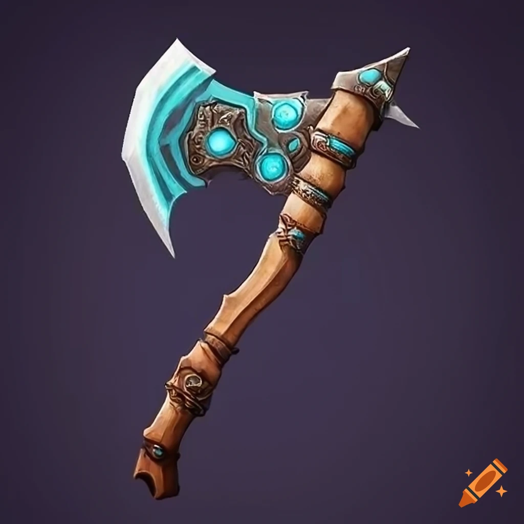 Art of a magical symmetric battle axe