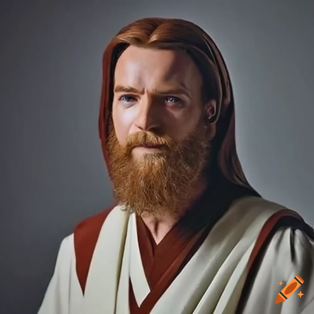 Cosplay of obi wan kenobi as jesus christ on craiyon