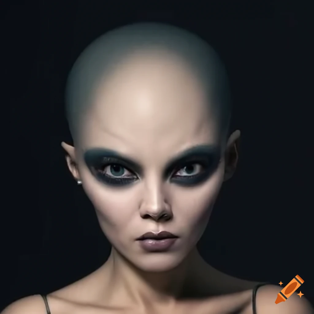 Portrait Of A Beautiful Alien Woman With 3 Eyes On Craiyon 