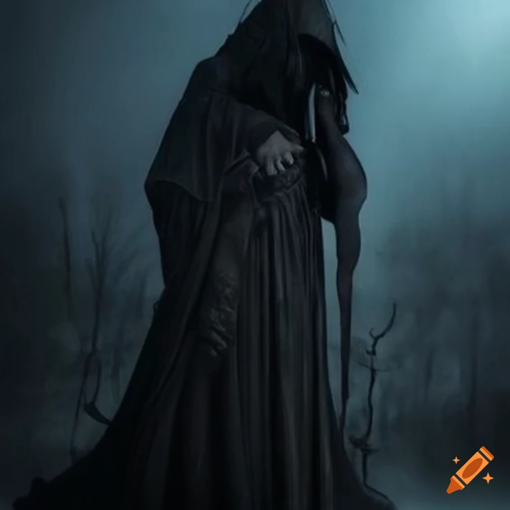 hyper realistic Gothic reaper artwork