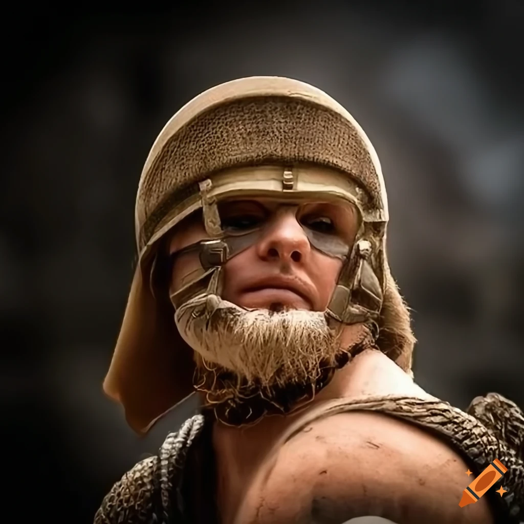 picture of a young gladiator in a Roman colosseum