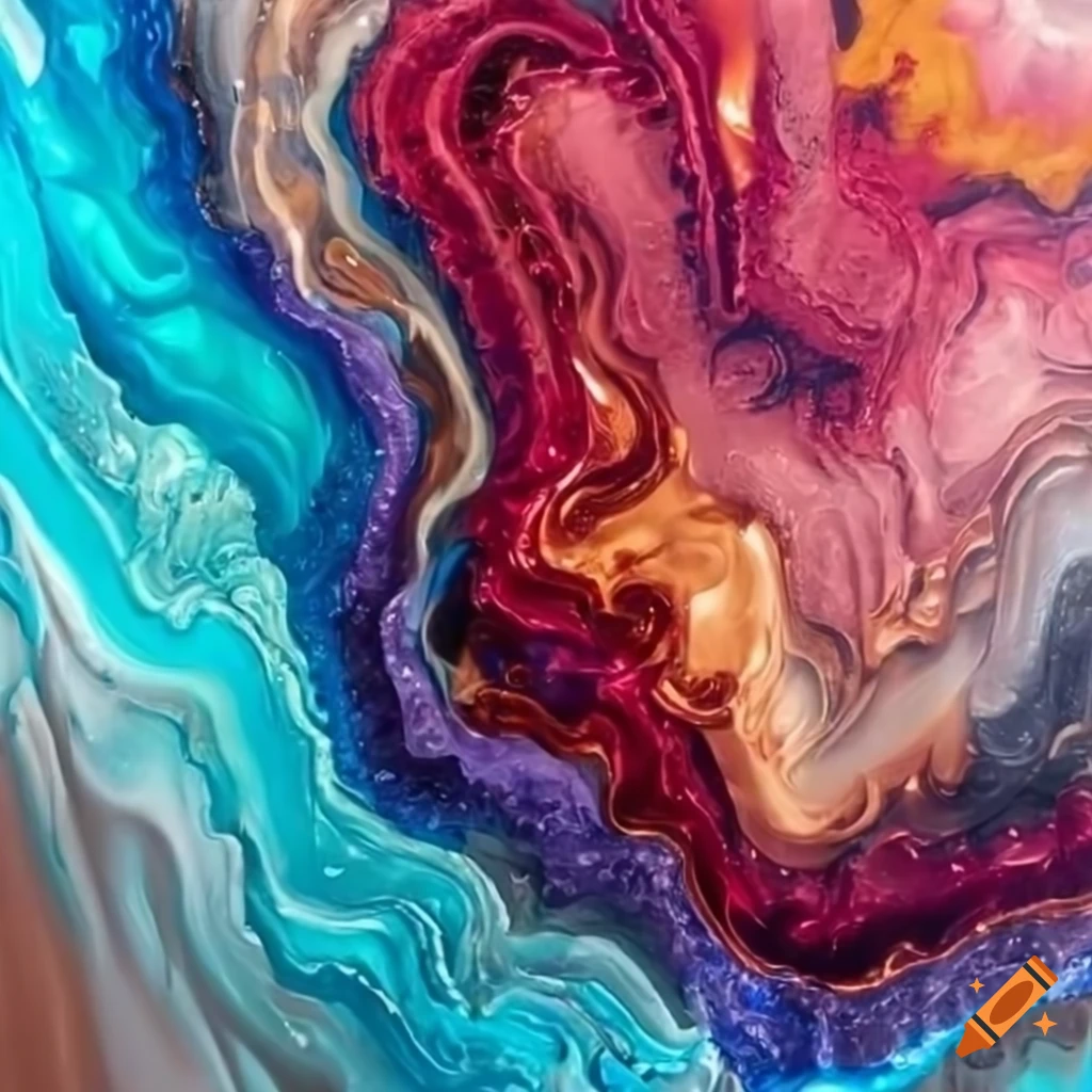 Masterpiece created with kandy krylics epoxy resin on Craiyon