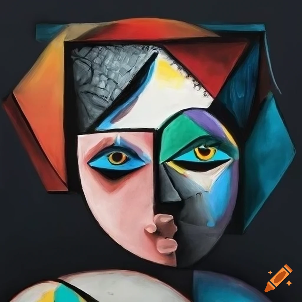 Charcoal artwork with vibrant colors and abstract design on Craiyon