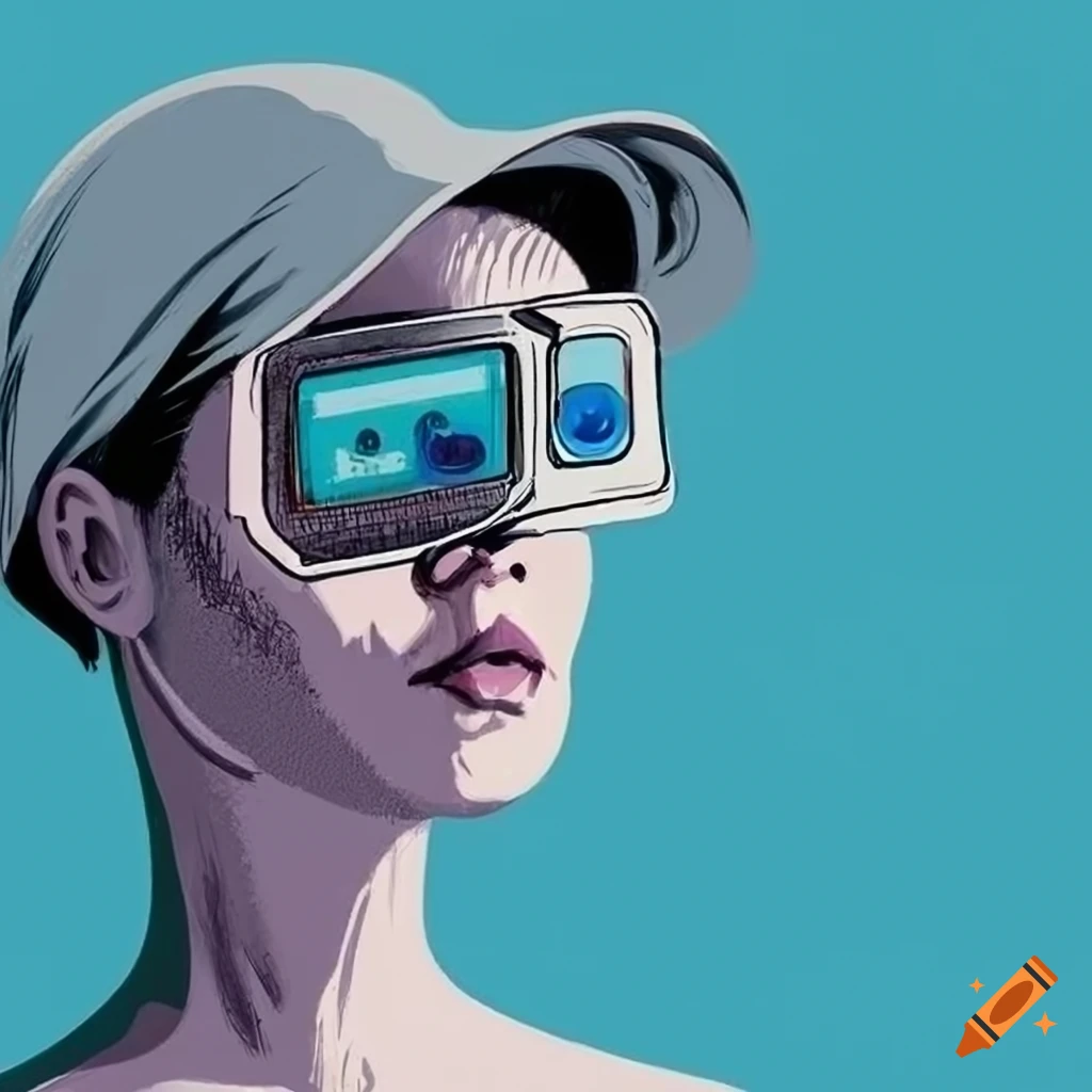 Illustration of surveillance cameras monitoring activities on Craiyon