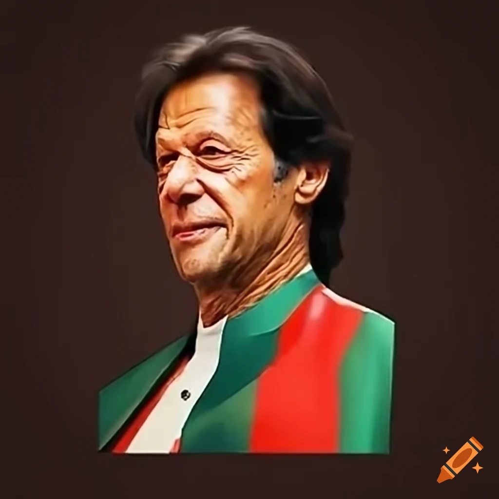 Picture of a person wearing a pti shirt with imran khan on craiyon