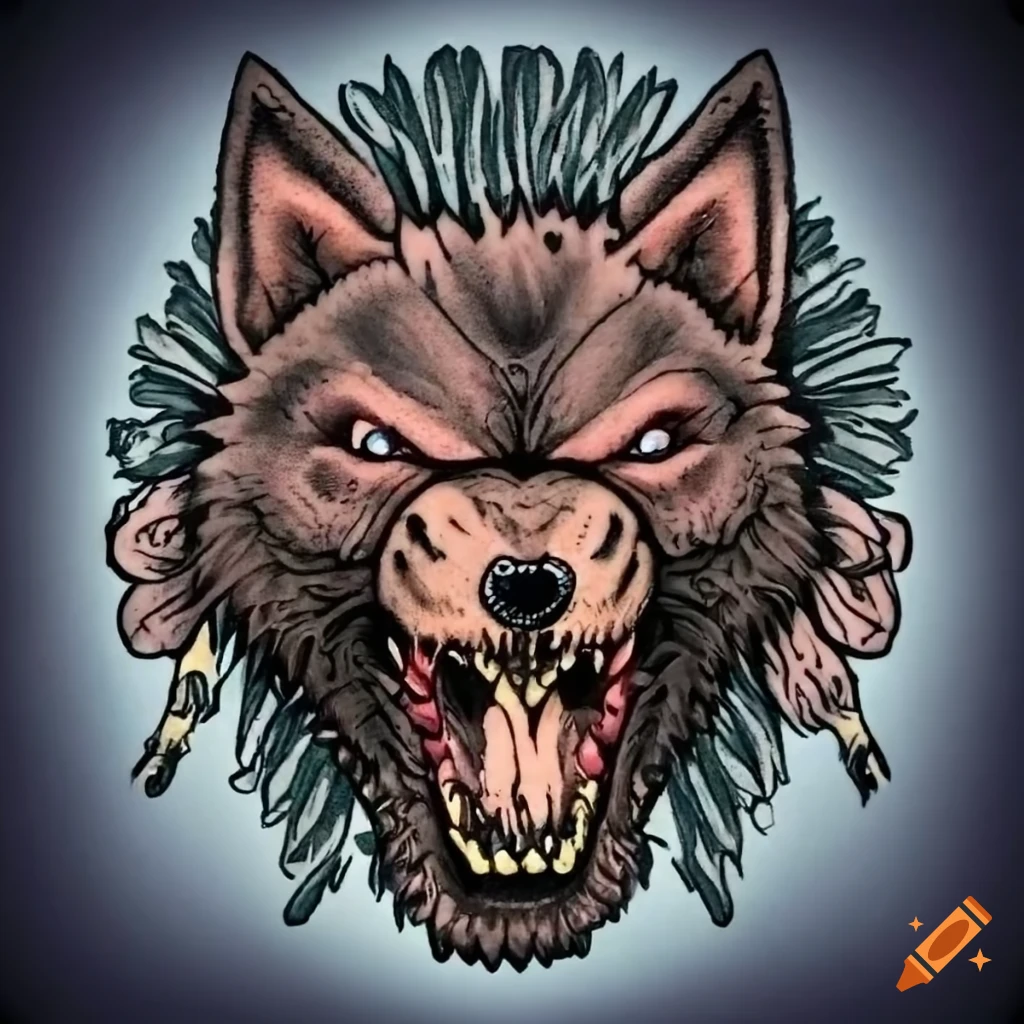 Buy Werewolf Temporary Tattoo, 2111 Cm Online in India - Etsy