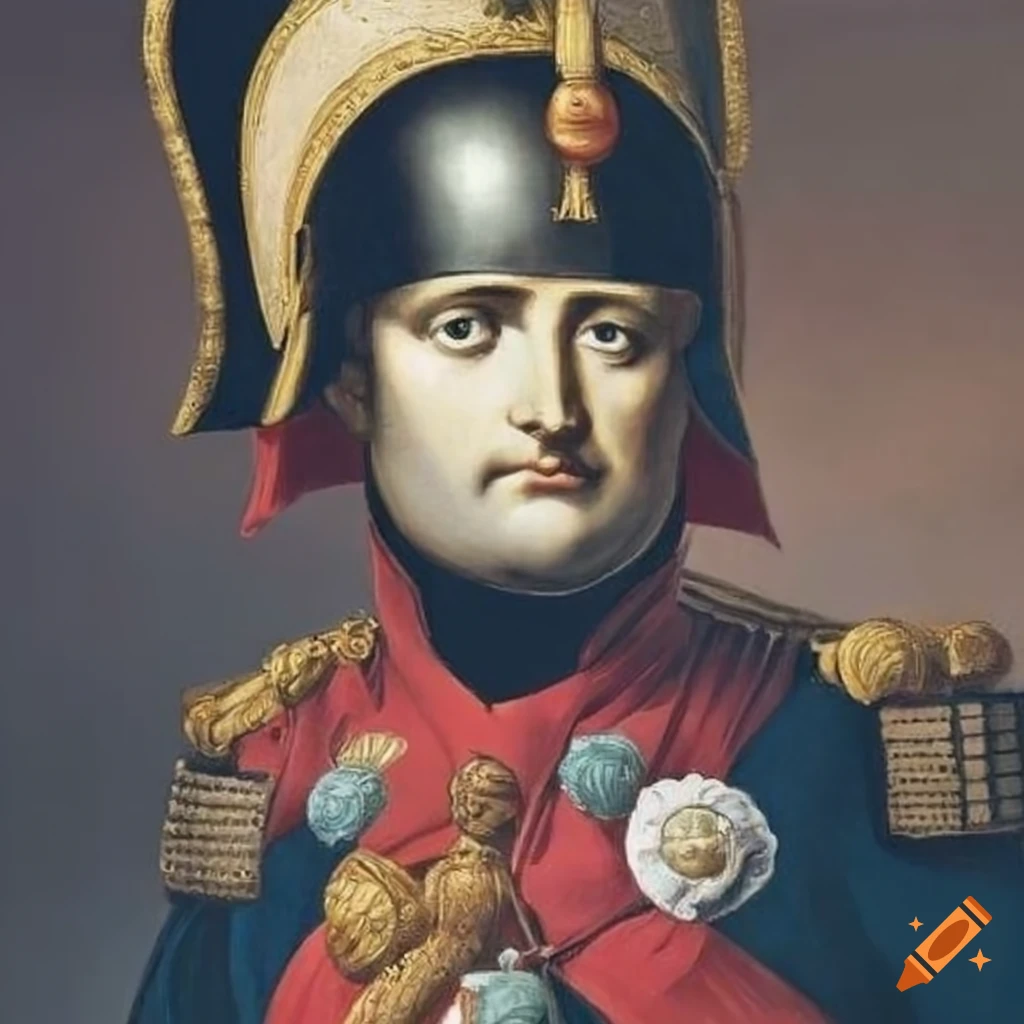 Mashup of napoleon bonaparte and a samurai helmet on Craiyon