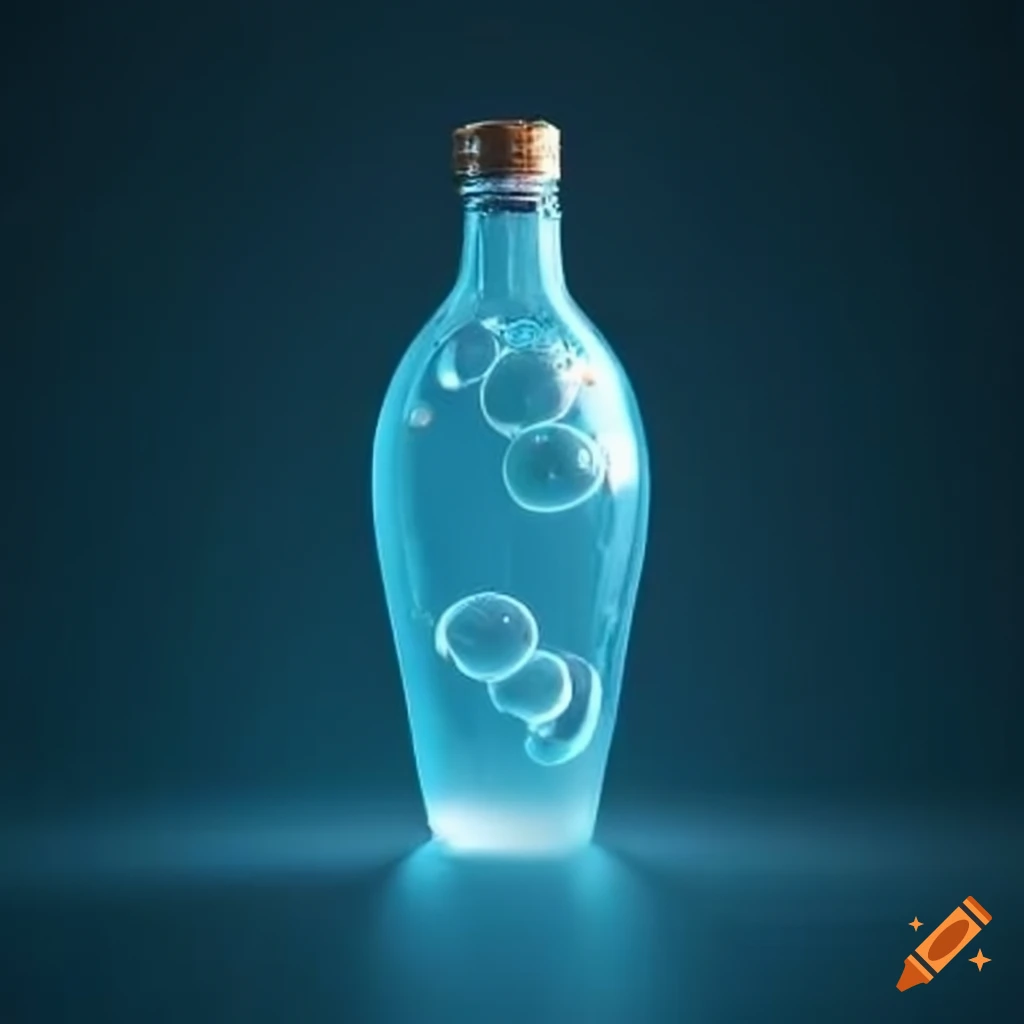 Bubble-shaped bottle design on Craiyon