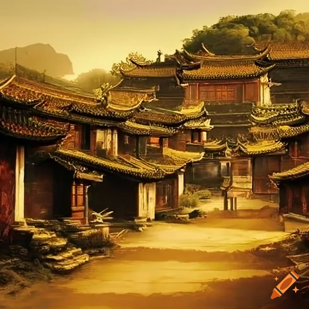 scenic view of Chinese dynasty villages