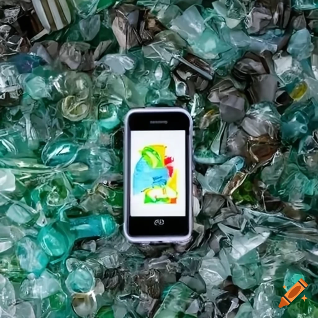 phone with a recycling app on screen