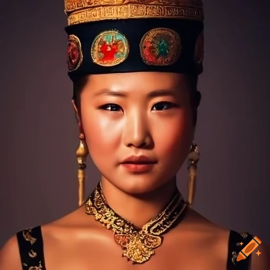 portrait of a beautiful Mongolian woman