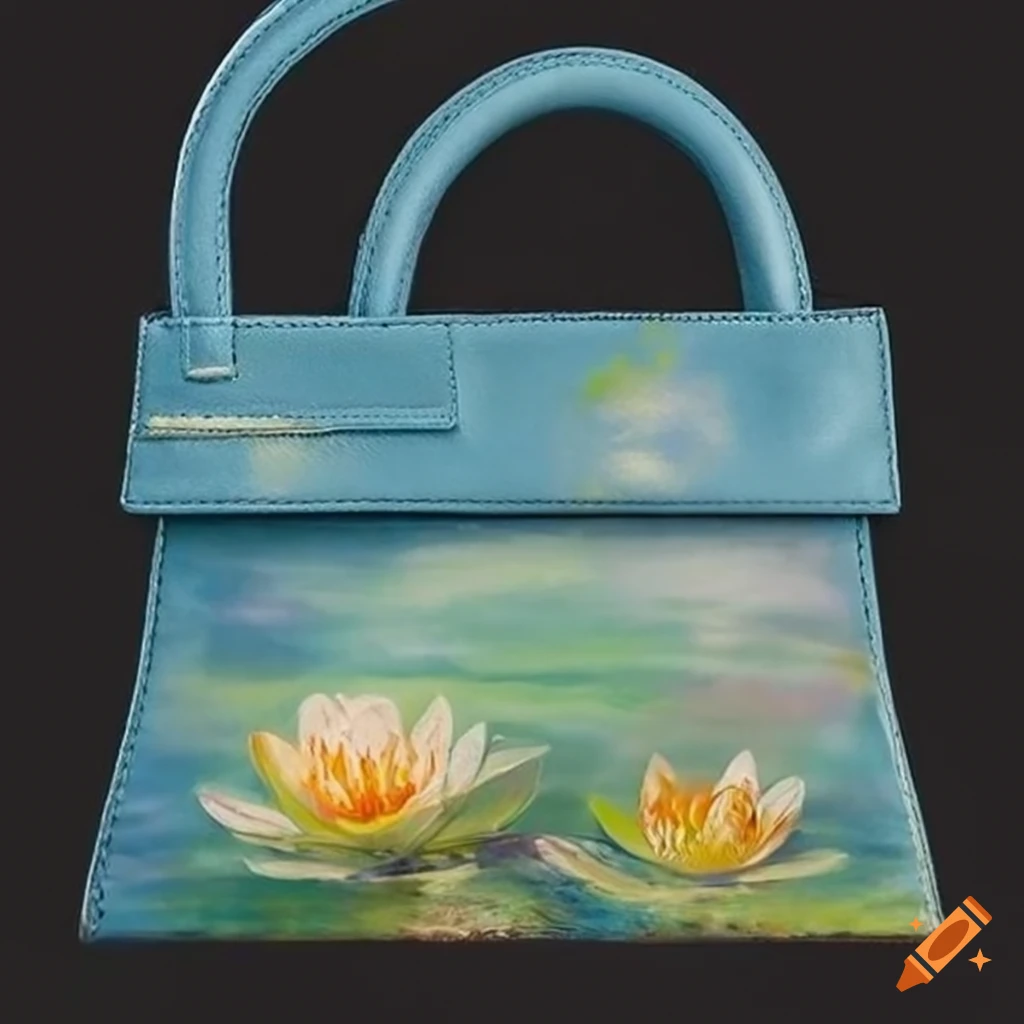 Jacquemus bag with Monet's Water Lilies painting