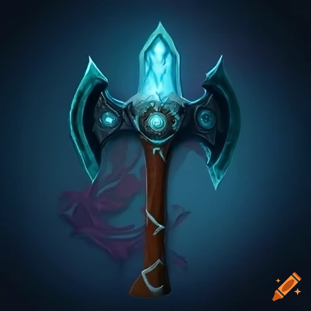 Image of a magical battle axe