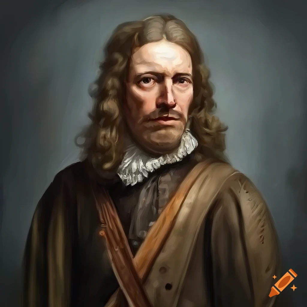 oil painting of a 17th century bounty hunter