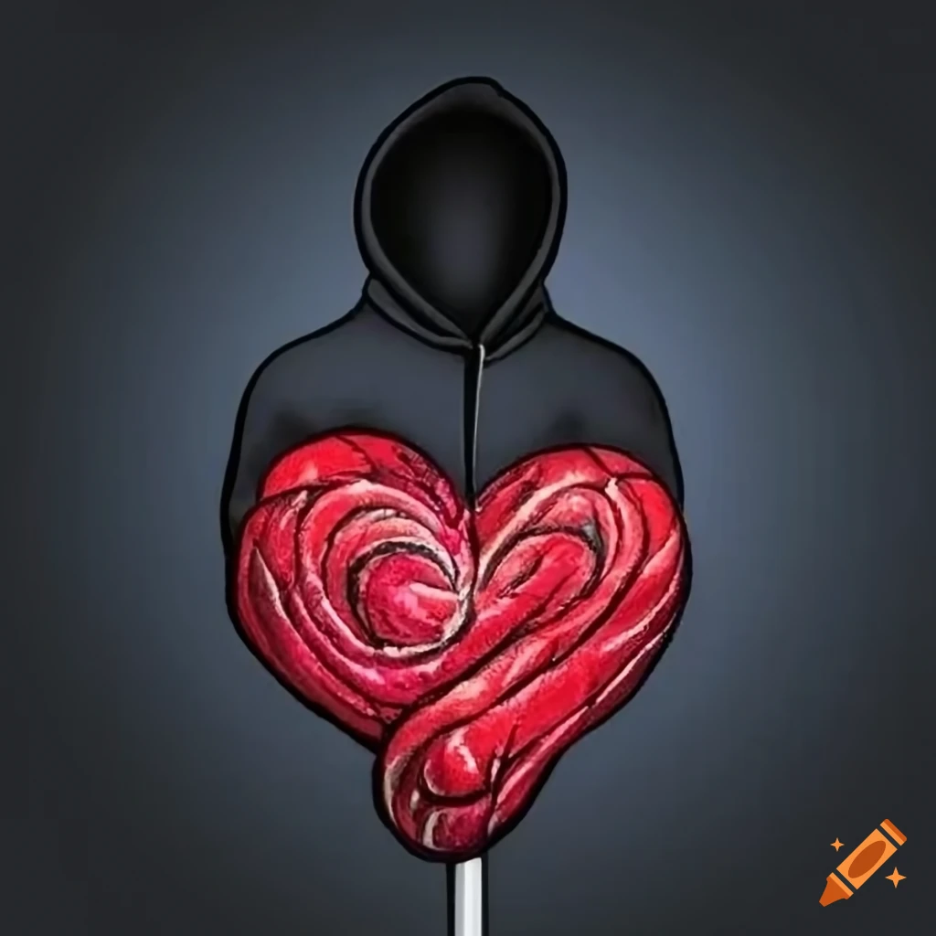 Black hoodie with nervits embroidery