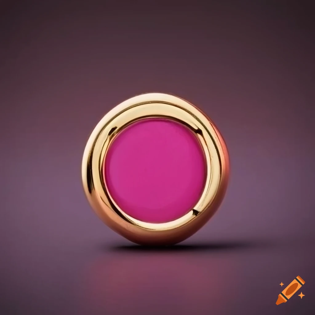 White and gold diamondshaped wax seal with pink wax on Craiyon