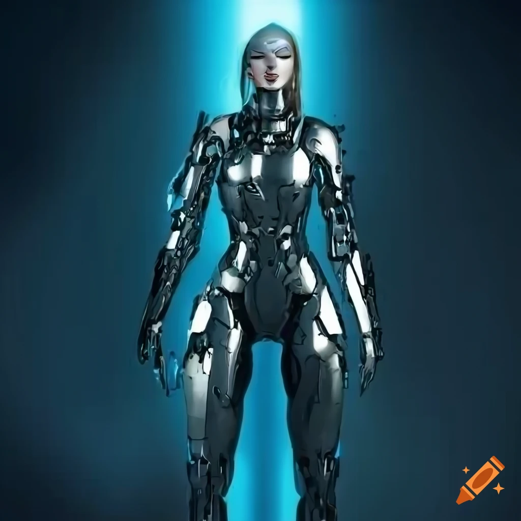 Battle suit science fiction female front view overall view combat suit on  Craiyon