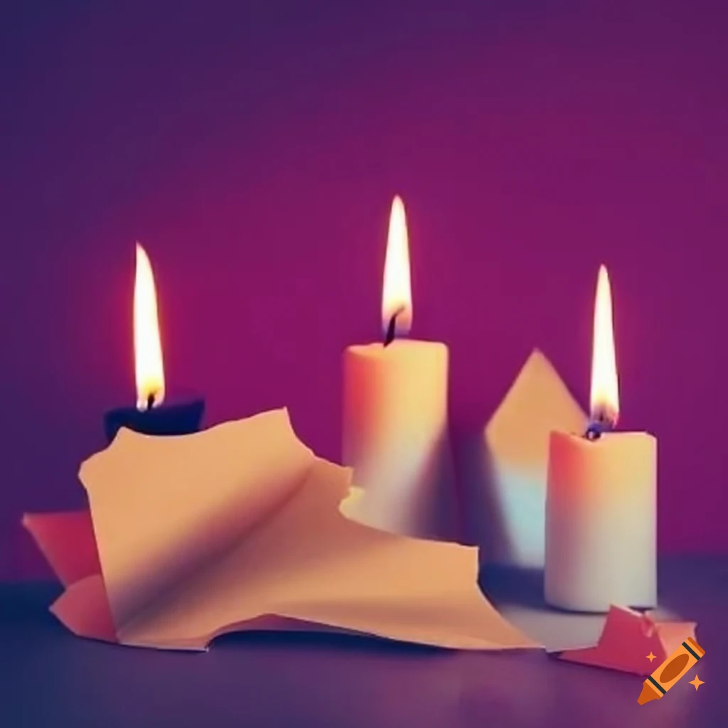 advent-candles-with-written-wishes-on-craiyon