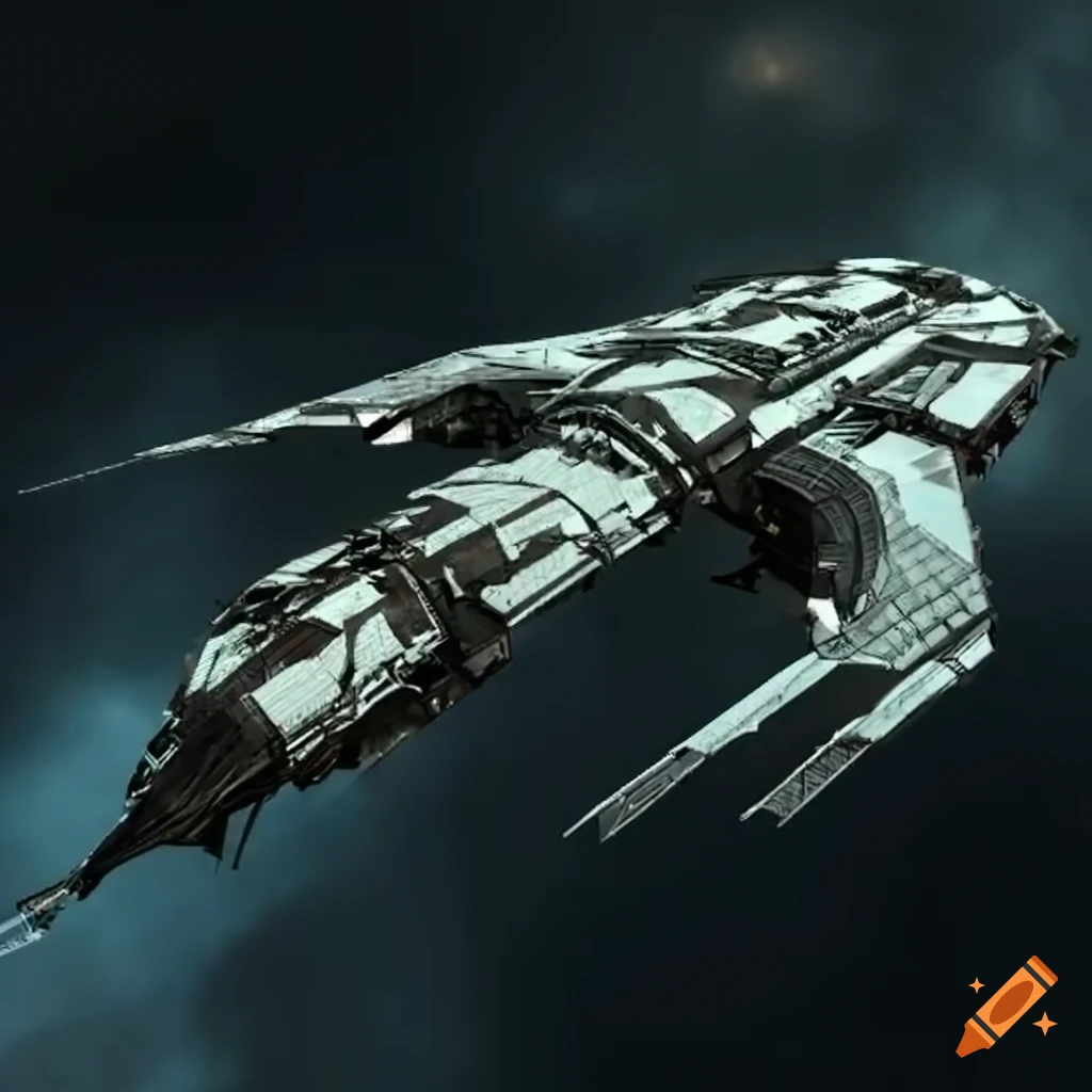 Spaceship with solar panels like in eve online