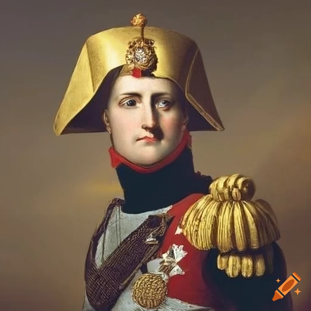 Satirical depiction of napoleon wearing a pharaoh hat on Craiyon