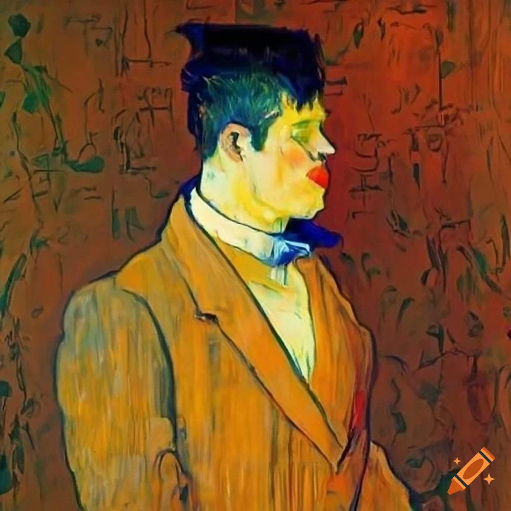 Painting of pierrot lunaire by egon schiele on Craiyon
