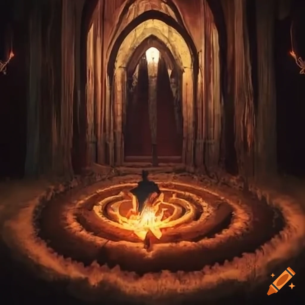 wizard guarding a mystical labyrinth