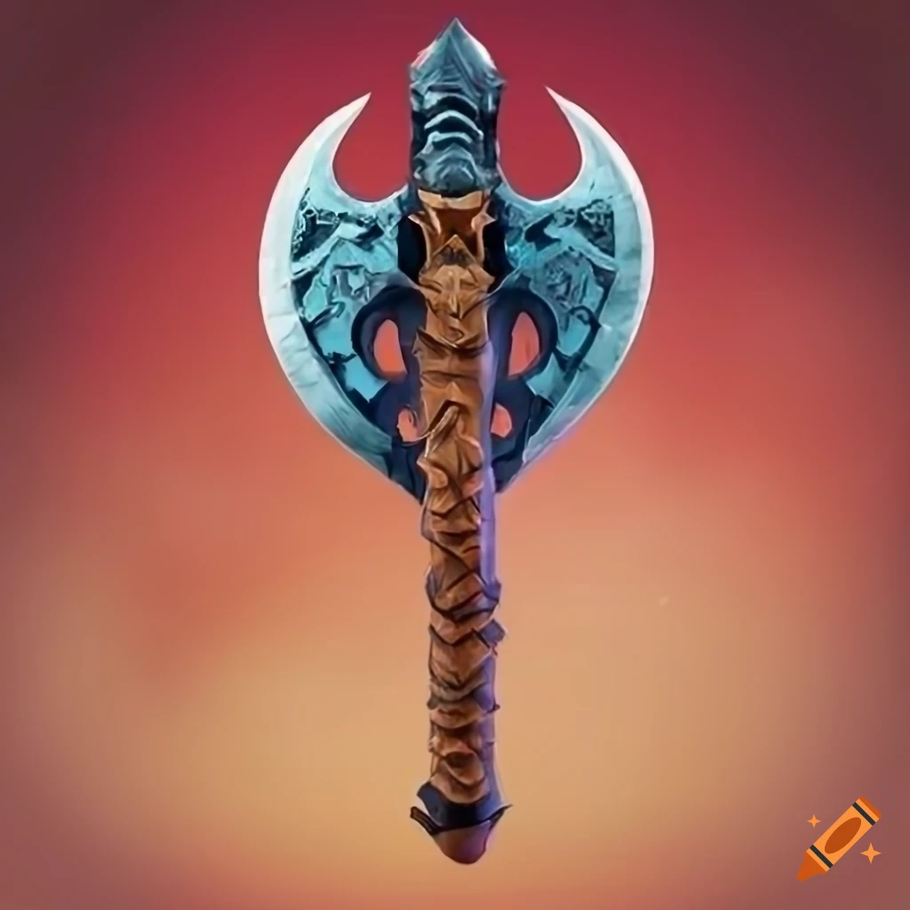 Mythic axe weapon on Craiyon