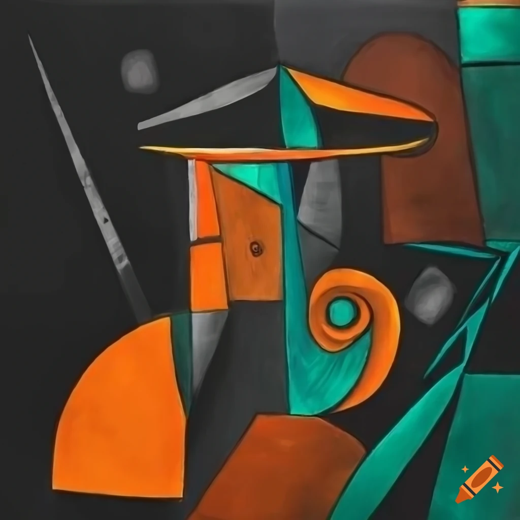 monochrome abstract artwork with lines and splashes of colors