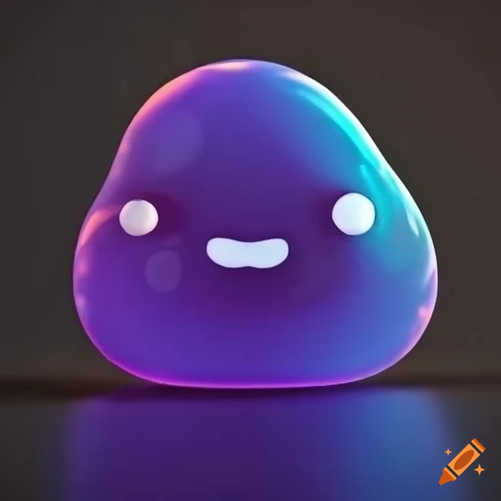 Adorable jelly blob character on Craiyon