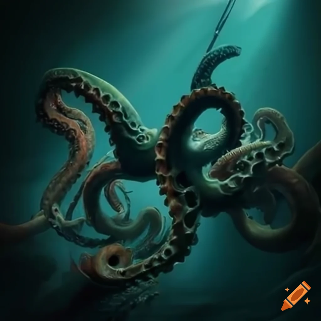 Artwork of a kraken writing with its tentacles