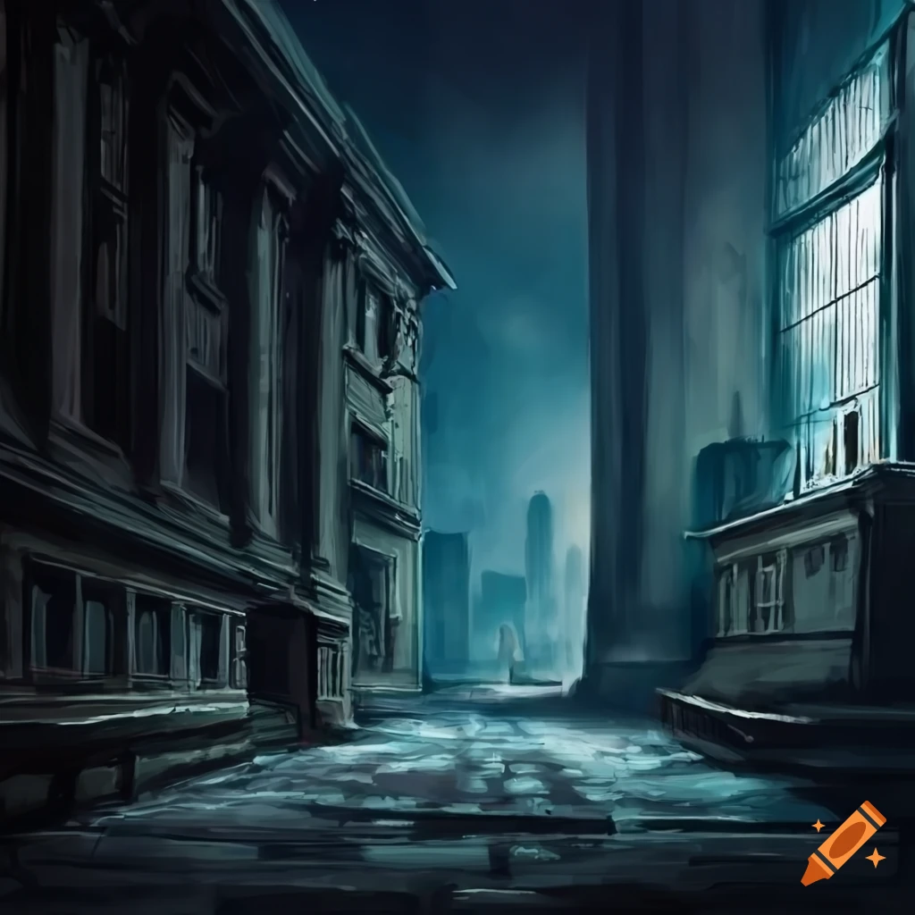 image of a dark alley leading to a courtroom