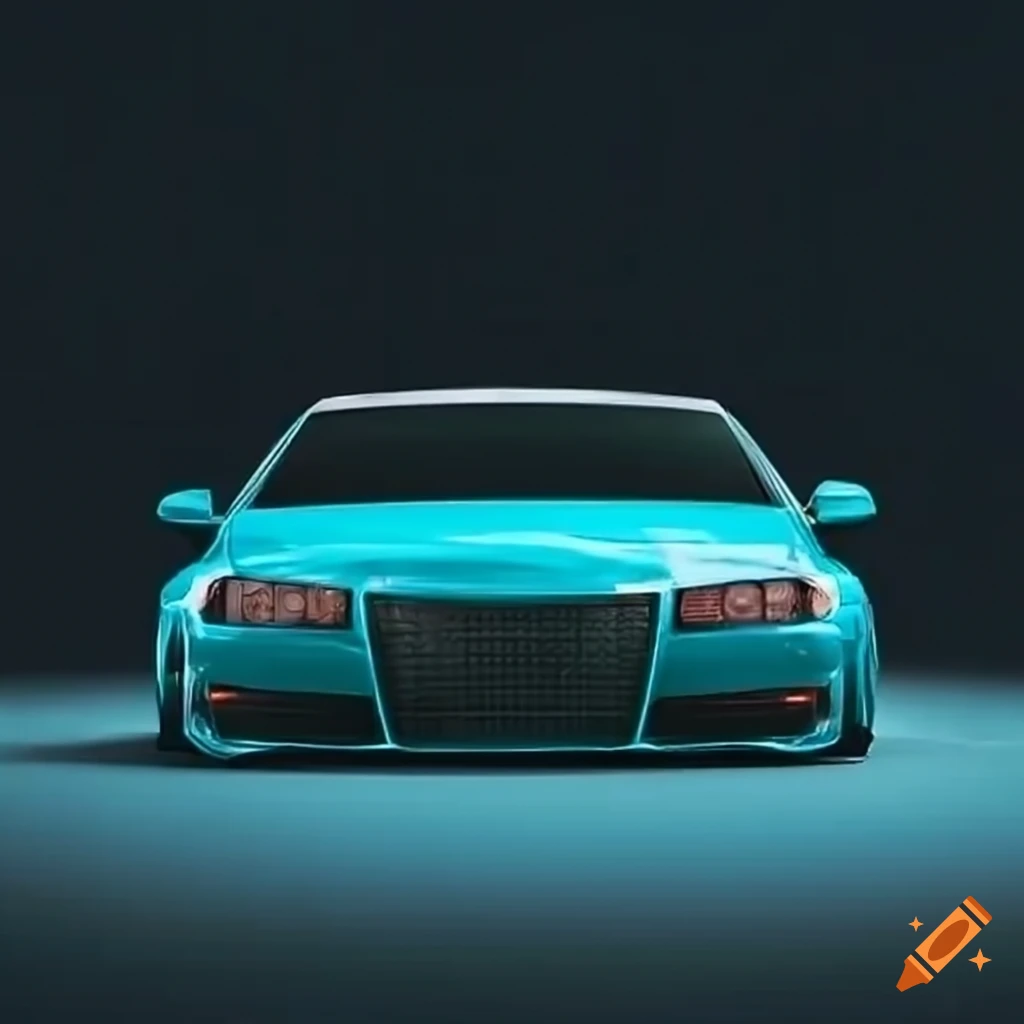 An audi a4 with lowered suspesion and a widebody kit on Craiyon