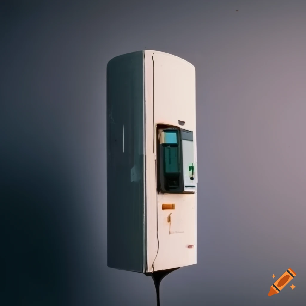 close-up of a damaged solar inverter with exposed wires