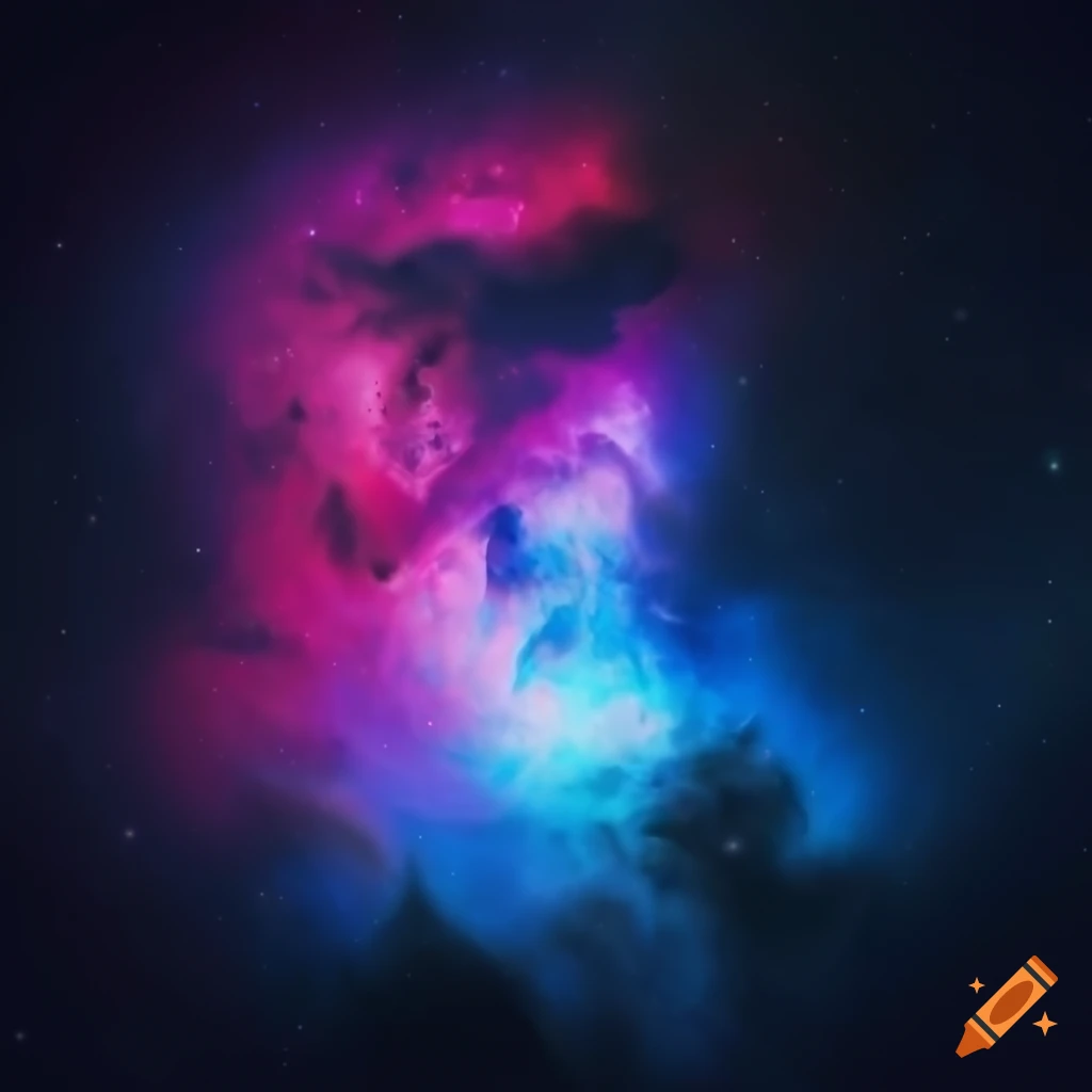 Galactic nebula clouds with google cloud platform logo on craiyon