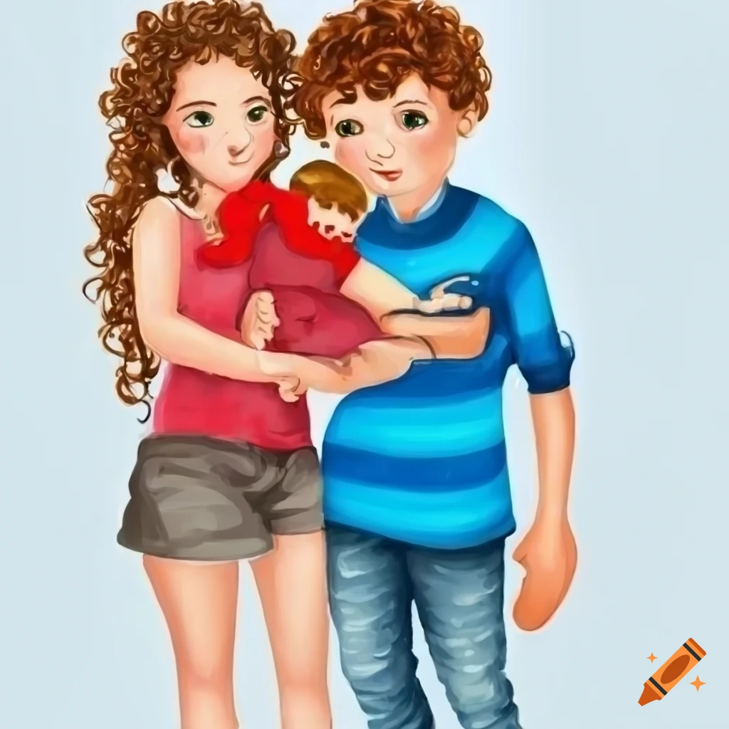 illustration of a curly-haired boy finding love and family