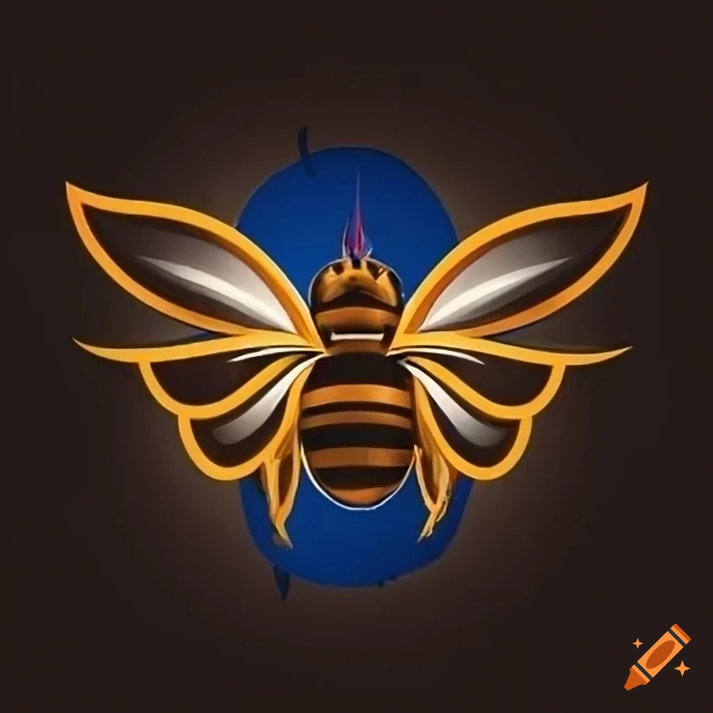 queen bee volleyball team logo design