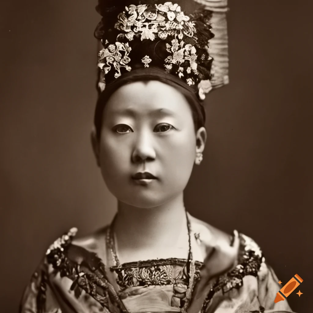 photograph of Empress Dowager Cixi in 1900