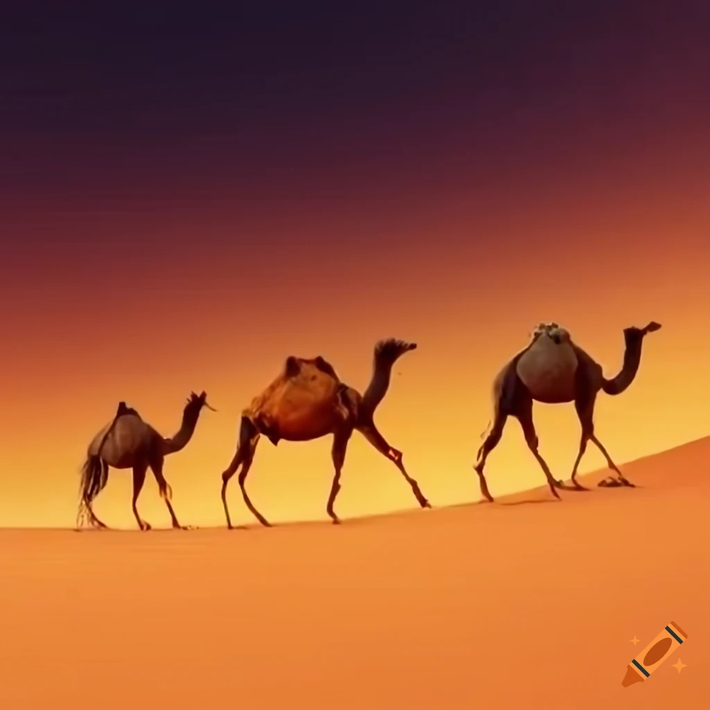 How to draw scenery of Desert with camel.Step by step(easy draw) - YouTube
