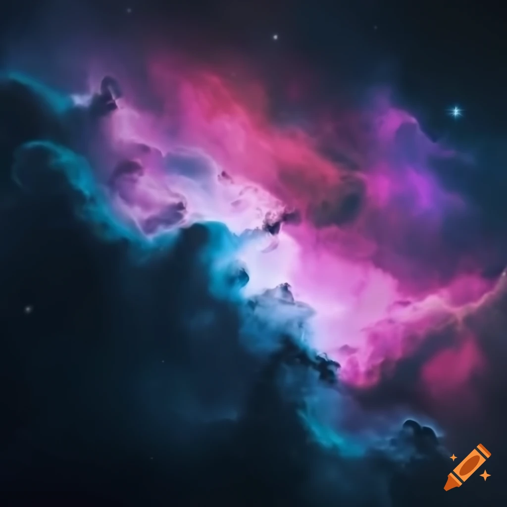 Google cloud platform logo on galactic nebula background