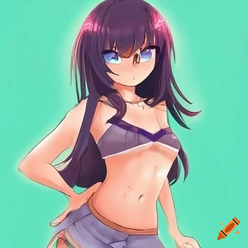 Waifu original character in summer attire inspired by the pokémon