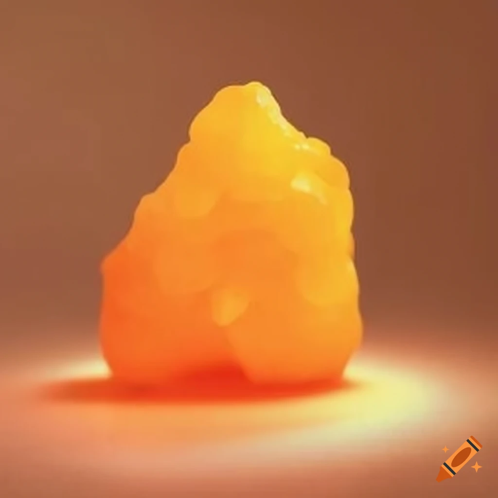 Orange salt lick for deer