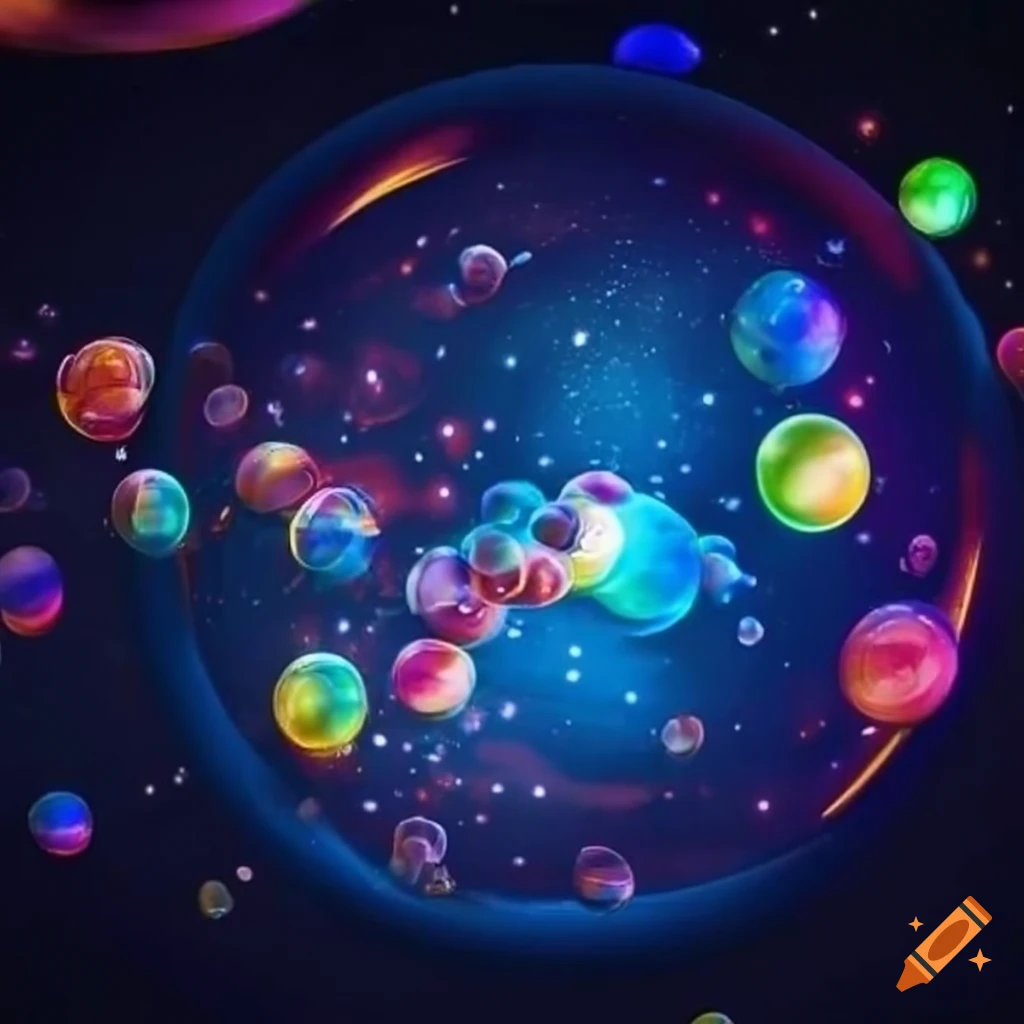 Colorful bubbles in outer space