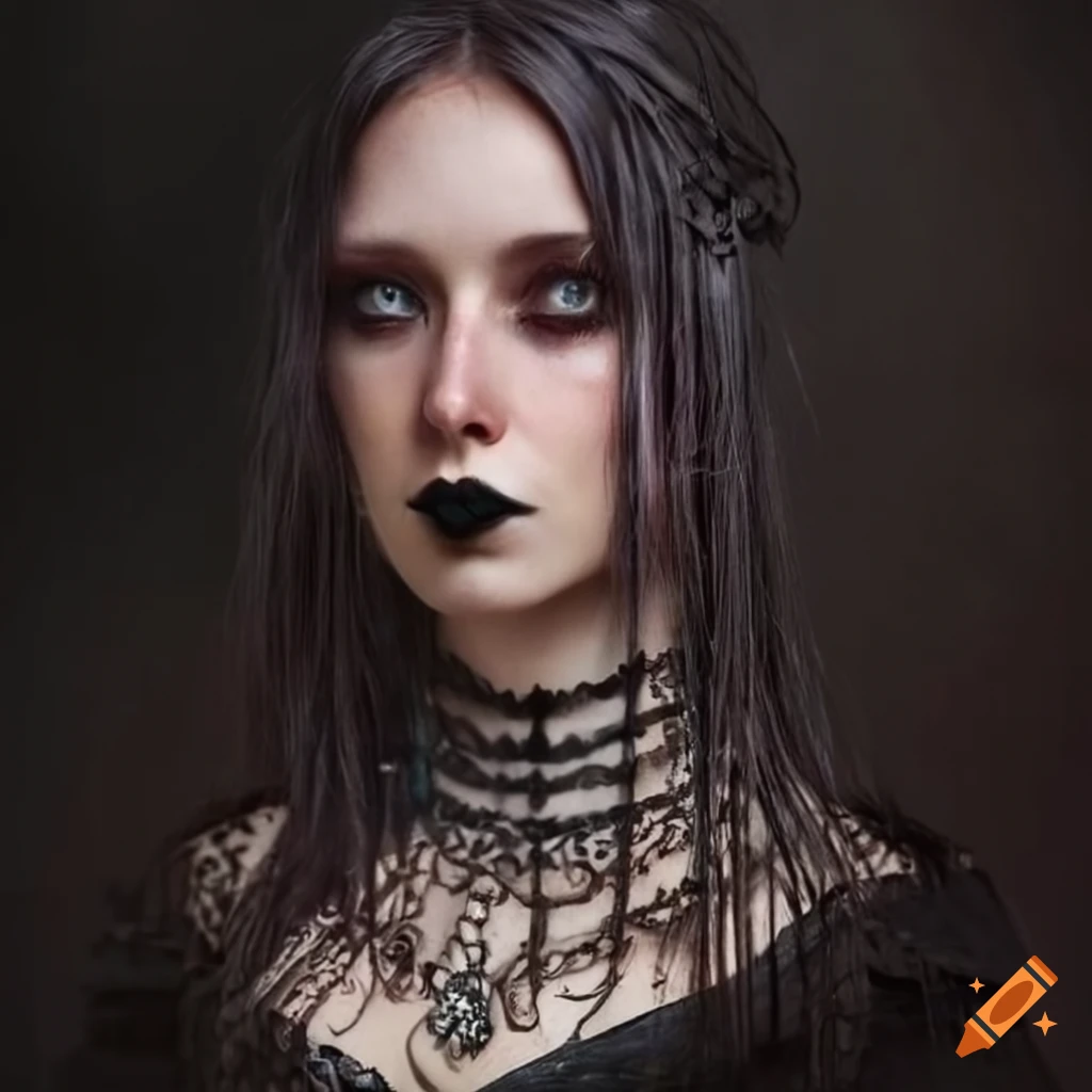 Portrait of a gothic nordic woman