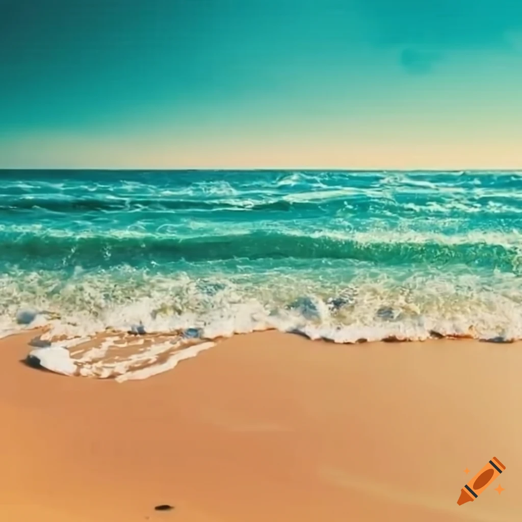 sunny beach with gentle waves