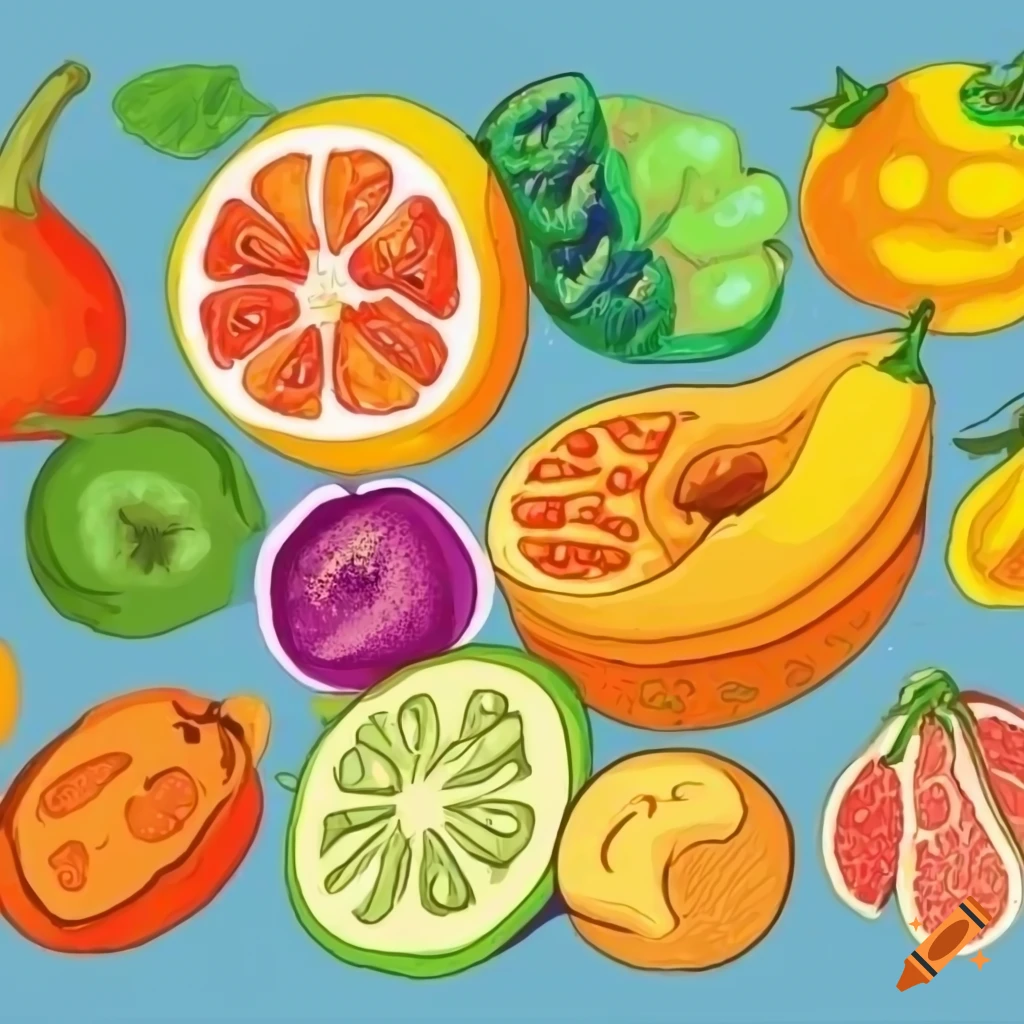 Easy Fruit & Vegetable Drawings For Kids | Easy cartoon drawings, Easy art  for kids, Vegetable drawing
