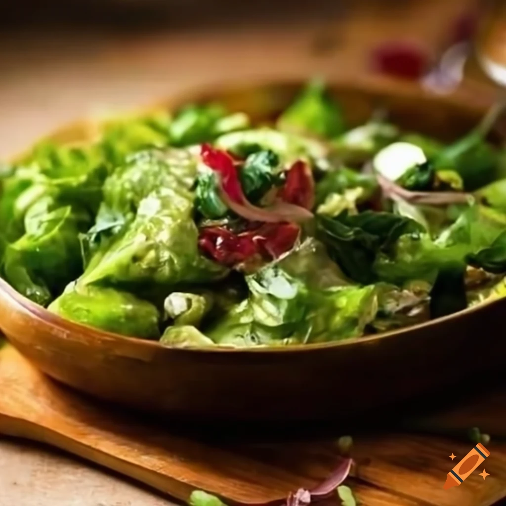 Green Salad With Light Dressing On Craiyon Green Salad With Light Dressing On Craiyon