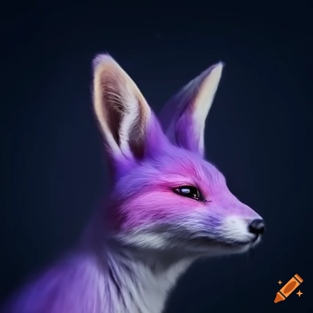 Purple kitsune with rabbit head on Craiyon